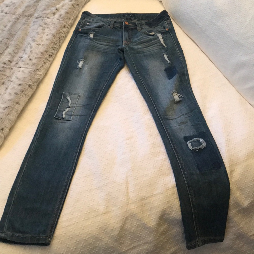 Ripped Skinny Medium Wash Jeans